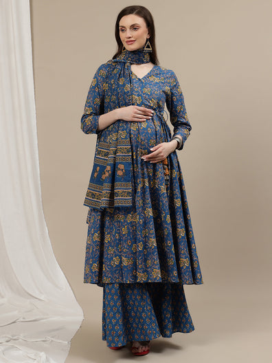3pc. Maternity Party Wear Sharara Suit