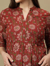 Maternity Cotton Short Red Kurti
