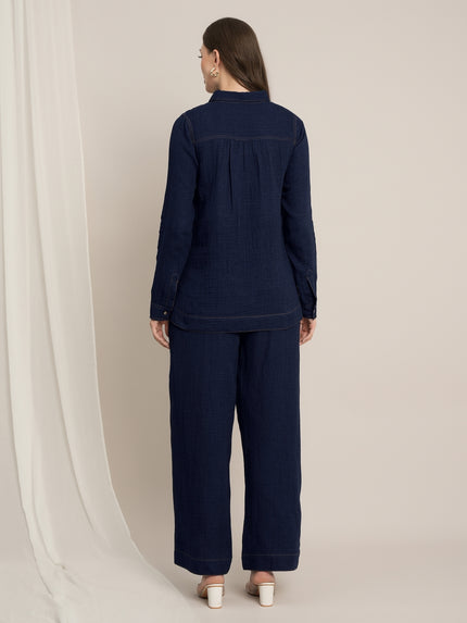 Maternity Denim Co-ord Set - Blue