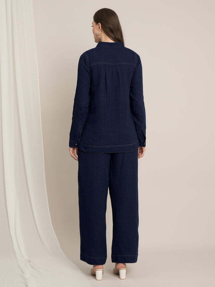 Maternity Denim Co-ord Set - Blue