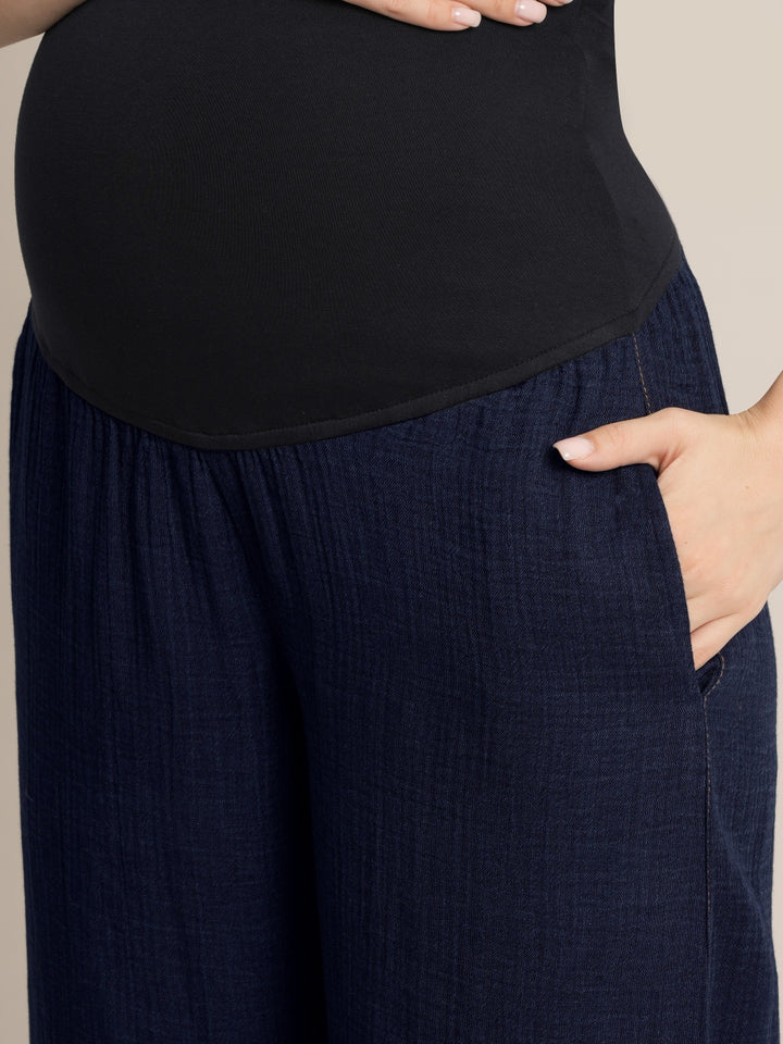 Maternity Denim Co-ord Set - Blue