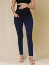 Skinny-fit Maternity Denim Pants- Navy Blue