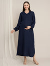 Maternity Denim Maxi Shirt Dress