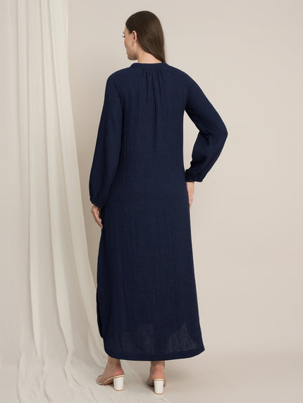 Maternity Denim Maxi Shirt Dress