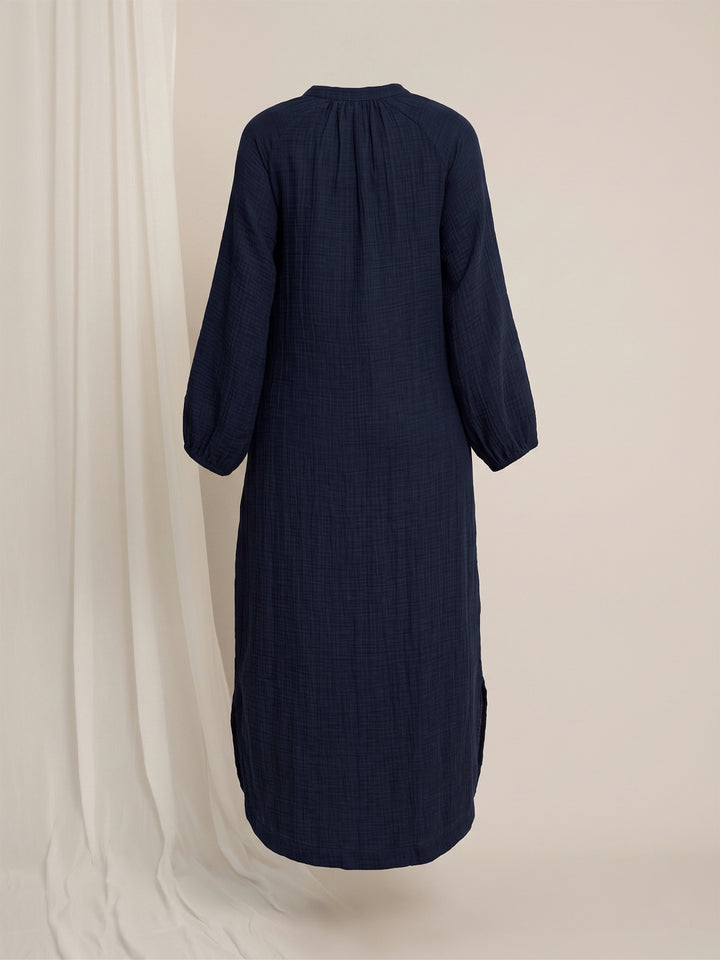 Maternity Denim Maxi Shirt Dress