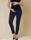 Maternity Denim Trousers- Denim Blue