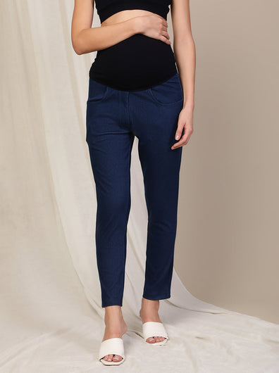 Maternity Denim Trousers- Blue