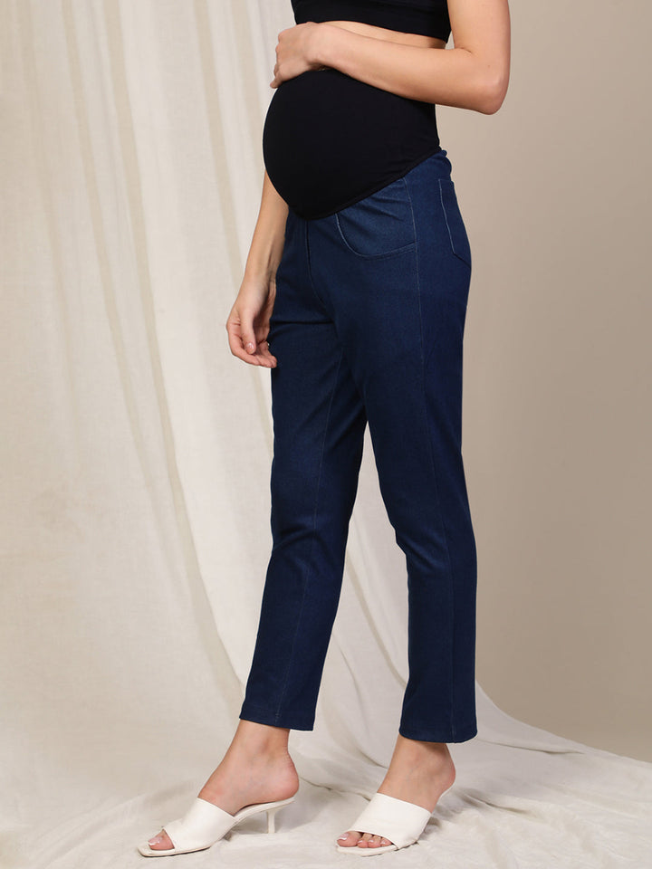 Maternity Denim Trousers- Blue