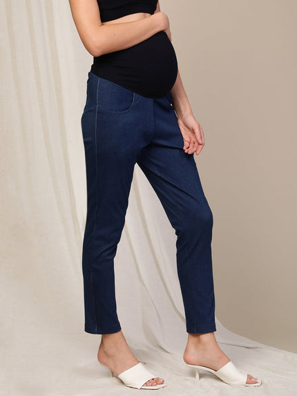 Maternity Denim Trousers- Blue