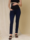 Maternity Denim Trousers- Navy Blue