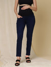 Maternity Denim Trousers- Navy Blue