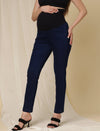 Maternity Denim Trousers- Navy Blue