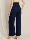 Maternity Denim Gauze Wide-Leg Palazzo Pants - Navy Blue