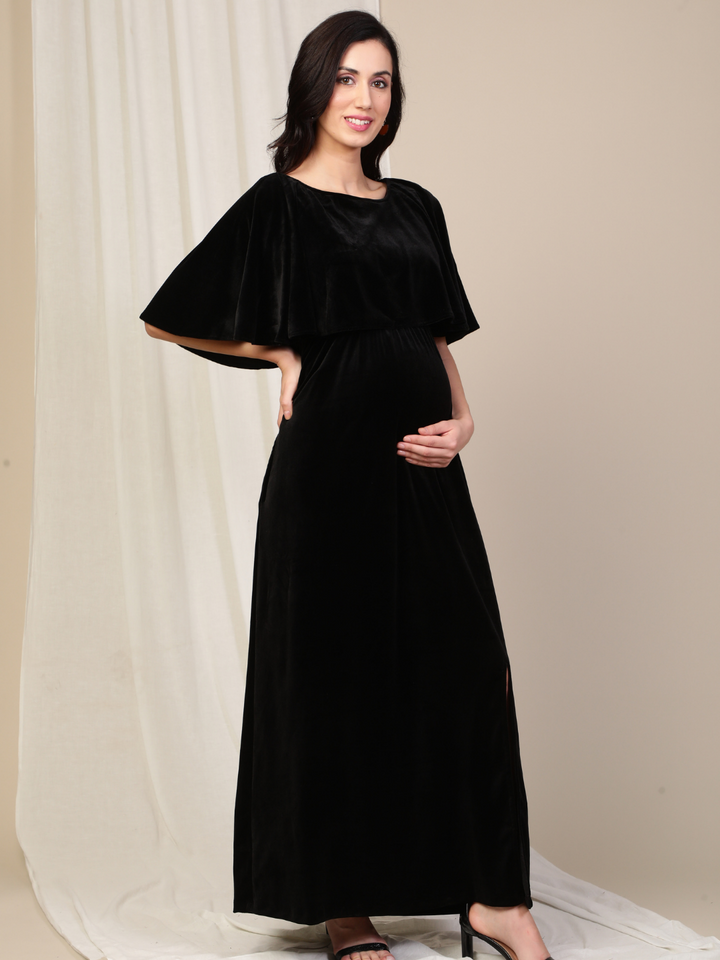 Black Velvet Feeding Dress