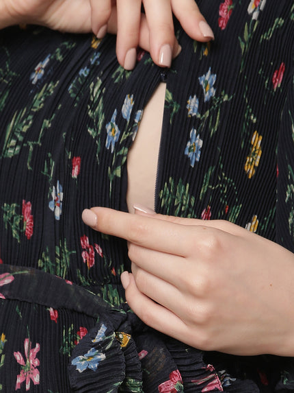 Feeding Jumpsuit Dress Pleated