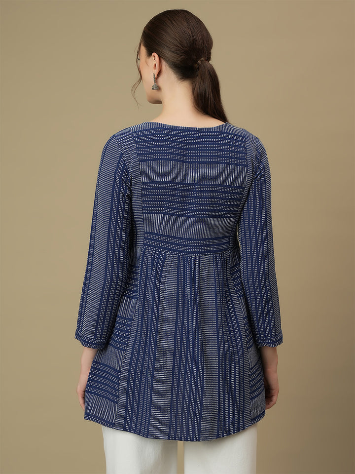 Maternity Embroidered Cotton Tunic Top