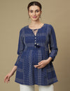 Maternity Embroidered Cotton Tunic Top