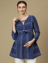 Maternity Embroidered Cotton Tunic Top