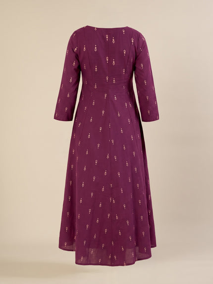 Maternity & Nursing Ethnic Print Cotton Long Kurta with Dupatta