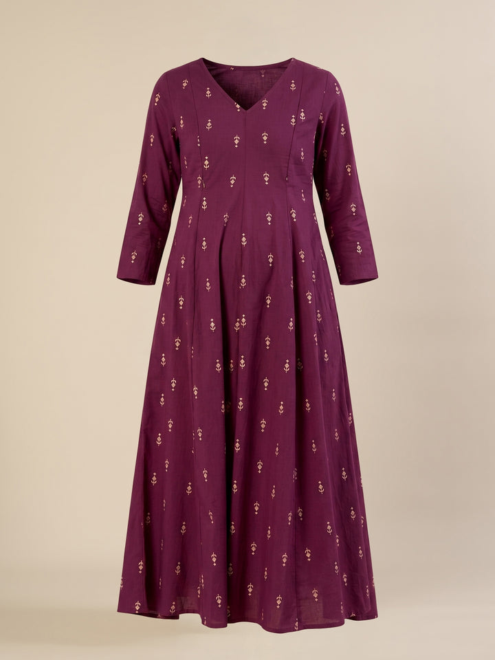 Maternity & Nursing Ethnic Print Cotton Long Kurta with Dupatta