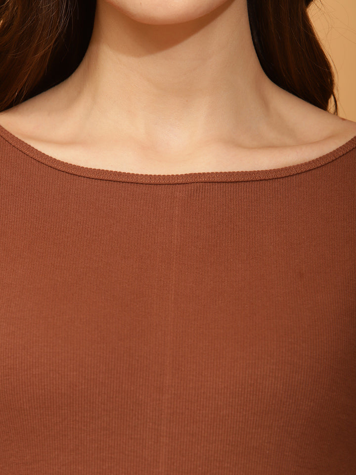 Maternity Casual T-shirt- Brown