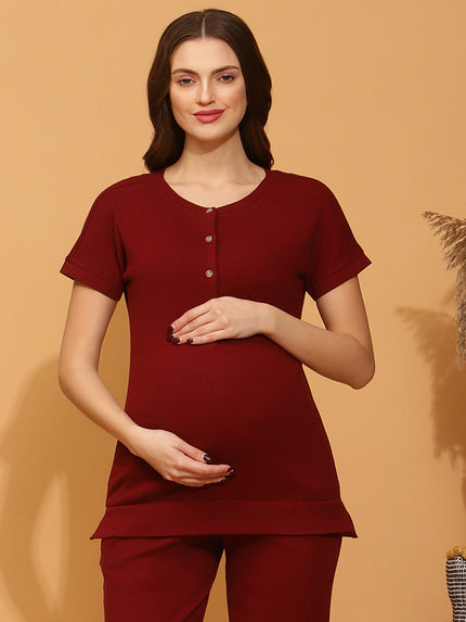 Feeding Ribbed-Knit Top