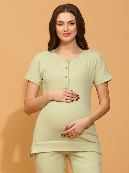 Feeding Ribbed-Knit Top