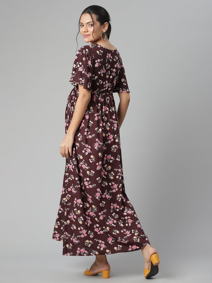 Front Open Maternity Dress