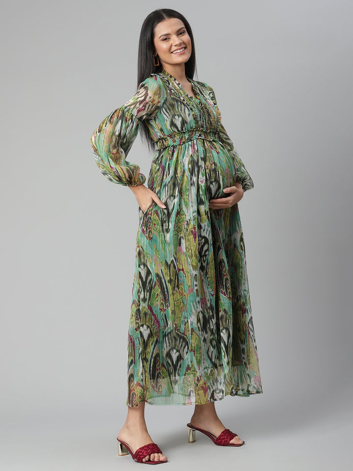 Feeding Smocked Lurex Dress