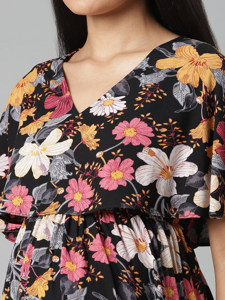 Feeding Printed Cape Top