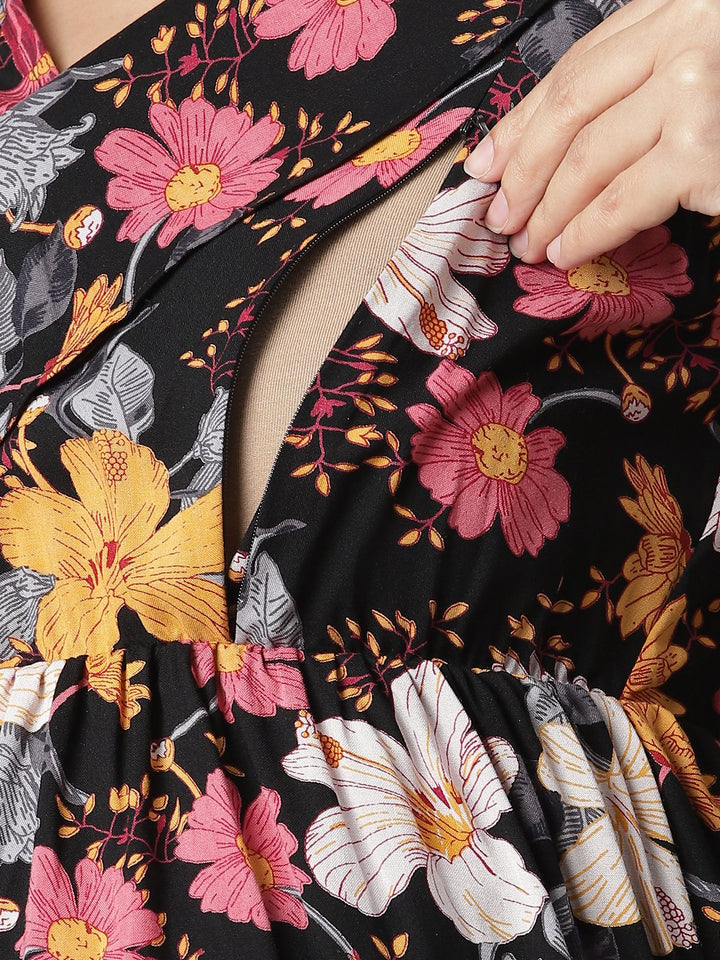 Feeding Printed Cape Top