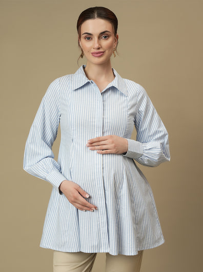 Maternity Flare Long-Sleeve Top