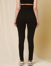 Maternity Fleece-lined Winter Leggings- Black