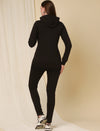 Winter Fleece Maternity Hoodie Set- Black