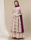 2pc. Maternity Anarkali Dress with Dupatta