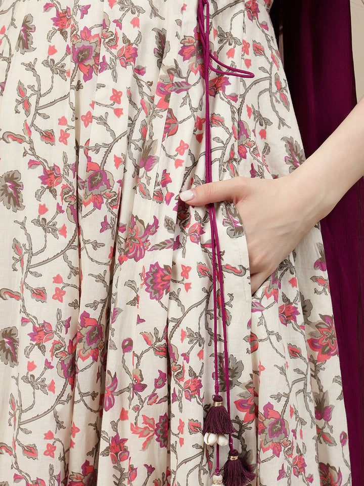 2pc. Maternity Anarkali Dress with Dupatta