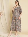 Maternity Floral Kaftan Dress