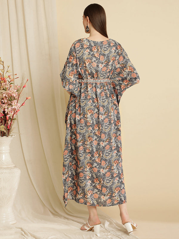 Maternity Floral Kaftan Dress