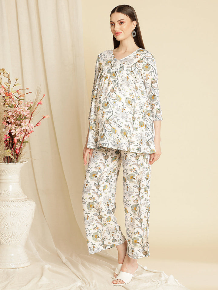 2pc. Maternity Floral Matching Set