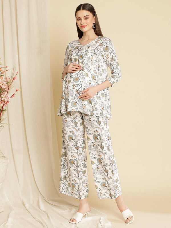 2pc. Maternity Floral Matching Set