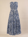 Maternity & Nursing Blue Floral Sleeveless Tiered Maxi Dress