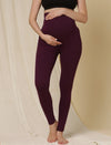 Maternity French Terry Leggings- Purple