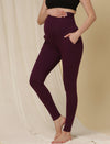 Maternity French Terry Leggings- Purple