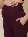 Maternity French Terry Leggings- Purple
