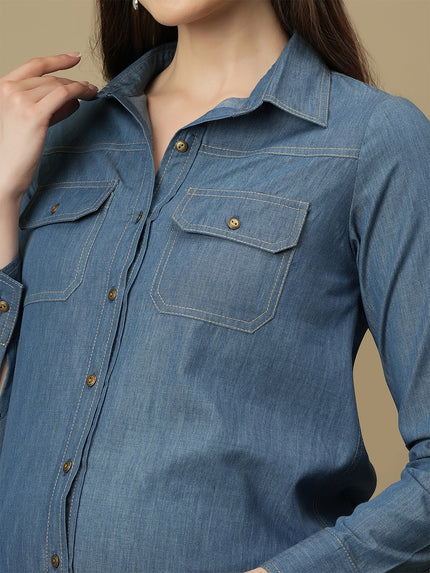 Maternity Full Sleeve Denim Shirt