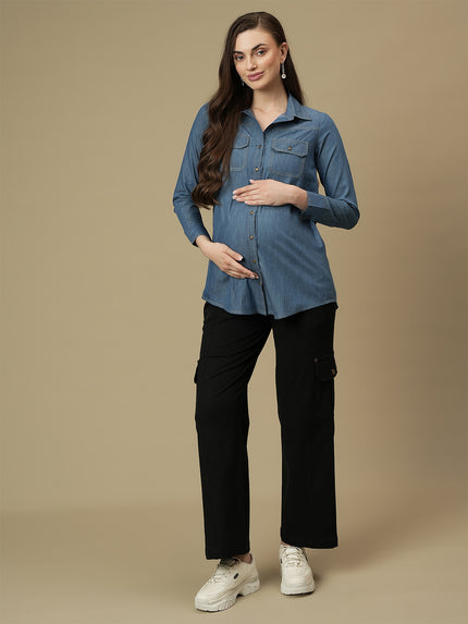 Maternity Full Sleeve Denim Shirt