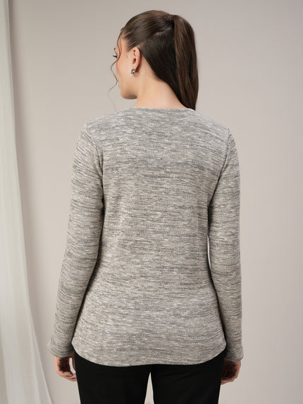 Winter Maternity & Nursing Glitter Woolen Cardigan