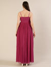 Mauve Maternity Gown with Draped Cape