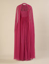 Mauve Maternity Gown with Draped Cape