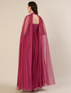 Mauve Maternity Gown with Draped Cape